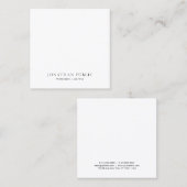 Minimale standaard moderne grafische vormgeving vierkante visitekaartje (Voorkant / Achterkant)