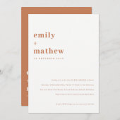 Minimale standaard Oranje typografie Kaart (Voorkant / Achterkant)