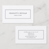 Minimale standaard Professional Premium Silk Visitekaartje (Voorkant / Achterkant)