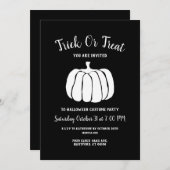 Minimale standaard zwarte en witte aangepaste hall kaart (Voorkant / Achterkant)