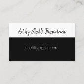 Minimale standaard zwarte en witte klas visitekaartje (Voorkant)