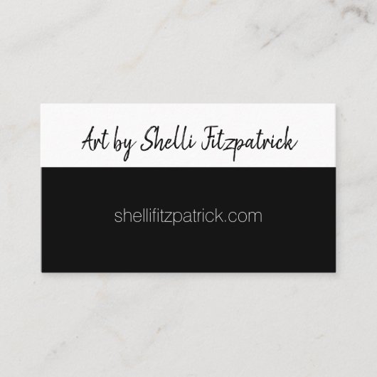 Minimale standaard zwarte en witte klas visitekaartje (Voorkant)