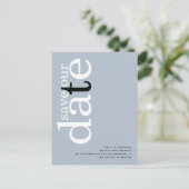 Minimale standaardblauwQR-codetekst opslaan datum Briefkaart (Staand voorkant)