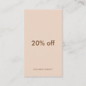 Minimale standaardpasteelPerzier verticale korting Visitekaartje (Voorkant)