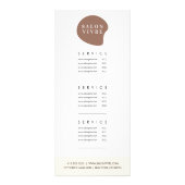 Minimale standaardserviceprijslijst voor Salon Reclamekaart (Achterkant)