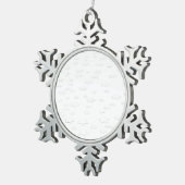 Minimale Star-achtergrond - wit Tin Sneeuwvlok Ornament (Rechts)