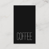 Minimale Star Word Dark Vertical Coffee-kaart Visitekaartje (Voorkant)