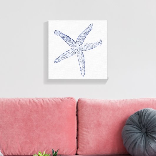 Minimale Starfish Canvas Afdruk (Insitu (Woonkamer))