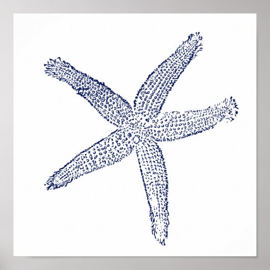 Minimale Starfish Poster (Voorkant)