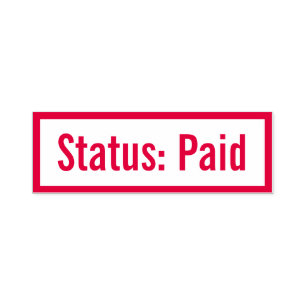 Minimale status: Betaald Rubber Stempel