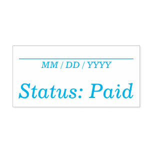 Minimale "status: betaald" Rubberstempel Zelfinktende Stempel
