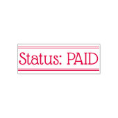 Minimale "status: BETAALD" Rubberstempel Zelfinktende Stempel (Design)