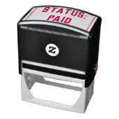 Minimale "STATUS: BETAALD" Rubberstempel Zelfinktende Stempel (Product)