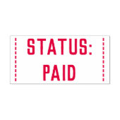 Minimale "STATUS: BETAALD" Rubberstempel Zelfinktende Stempel (Design)