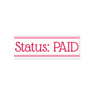 Minimale status: BETAALDE Rubber Stempel