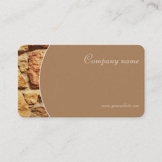 Minimale steenfotobeige QR-Visitekaartje Visitekaartje (Voorkant)