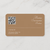 Minimale steenfotobeige QR-Visitekaartje Visitekaartje (Achterkant)