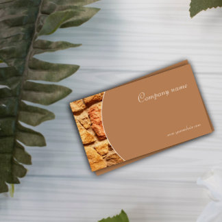 Minimale steenfotobeige QR-Visitekaartje Visitekaartje