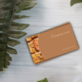 Minimale steenfotobeige QR-Visitekaartje Visitekaartje