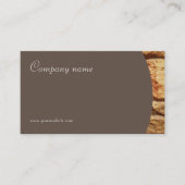 Minimale steenfotografie bruin Visitekaartje (Voorkant)