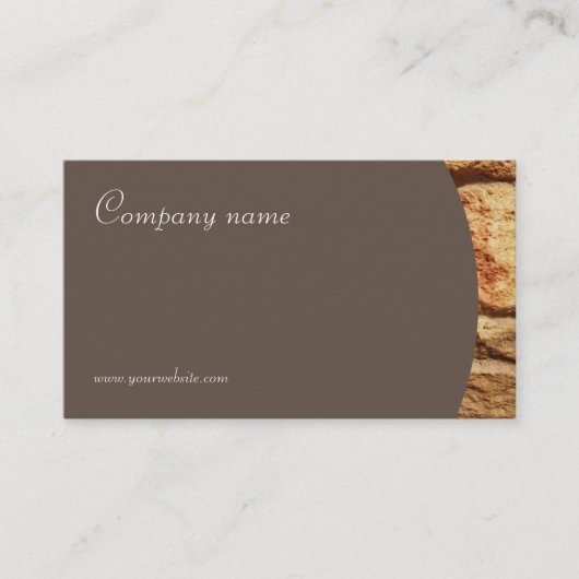 Minimale steenfotografie bruin Visitekaartje (Voorkant)