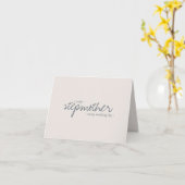 Minimale Stepmoeder naïeve kalligrafie Beige Weddi Kaart (Gele Bloem)