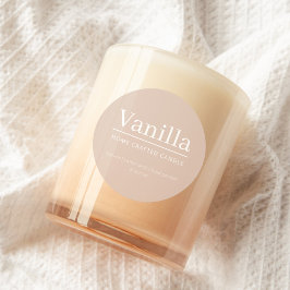 Minimale Sticker met aangepast kaarsenetiket op ma