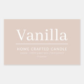 Minimale Sticker met aangepast kaarsenetiket op ma (Voorkant)