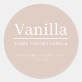 Minimale Sticker met aangepast kaarsenetiket op ma (Voorkant)