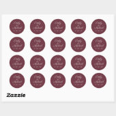 Minimale Sticker voor Paarse Plum Names van Script (Vel)