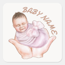 Minimale sticker voor pasgeboren welkomst envelop 