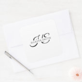 Minimale Sticker witte Logo met een kaarsbruin (Envelop)