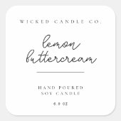 Minimale Stickers voor kaartenkaarsen met productl (Voorkant)