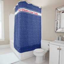 Minimale stijl Blauw wit, aangepaste naam Shower C