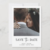 Minimale stijl | Eén foto slaat de datum op Save The Date (Voorkant)