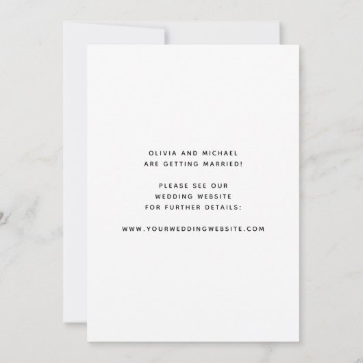 Minimale stijl | Eén foto slaat de datum op Save The Date (Achterkant)