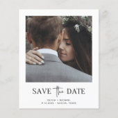 Minimale stijl | Eén fotobudget bespaart de datum (Voorkant)