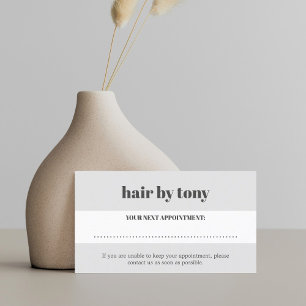 Minimale Stijl Lichtgrijze Witte Salon Afsprakenkaartje