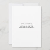 Minimale stijl | One Photo Wedding Bedankkaart (Achterkant)