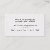 Minimale stijllijst voor Elegant Black en White Ha Visitekaartje (Achterkant)