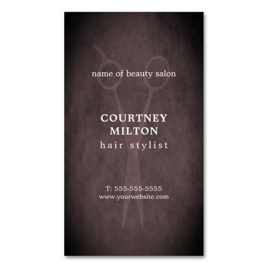 Minimale stijllijst voor legante textuur visitekaartje magneet (Voorkant Verticaal)