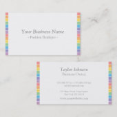 Minimale stijllijst voor moderne regenboogMode Visitekaartje (Voorkant / Achterkant)