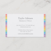 Minimale stijllijst voor moderne regenboogMode Visitekaartje (Achterkant)