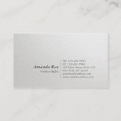 Minimale stijllijst voor zwarte en gouden reliëfte visitekaartje (Achterkant)