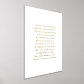 Minimale stijltekst afdrukken, song Lyrics Art Folie Afdrukken (Laagn)