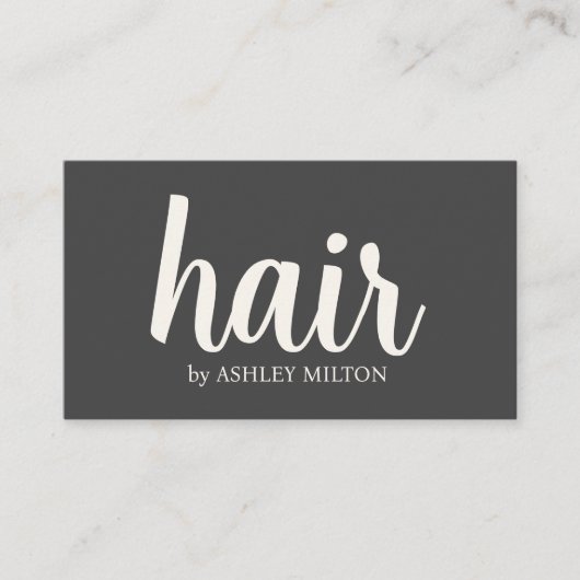 Minimale stijlvolle Beige Grey Afspraakkaart Visitekaartje (Voorkant)