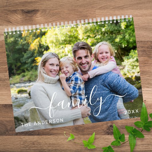 Minimale stijlvolle Creëer Uw eigen familiefoto 20 Kalender