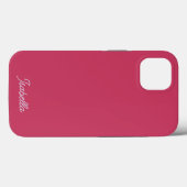 Minimale stijlvolle, donkerroze Paarse eenvoudige  Case-Mate iPhone Case (Achterkant (horizontaal))