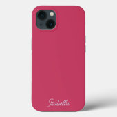 Minimale stijlvolle, donkerroze Paarse eenvoudige  Case-Mate iPhone Case (Achterkant)