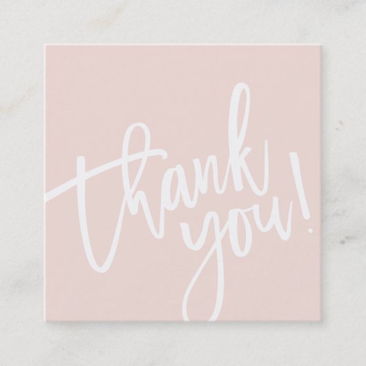 MINIMALE STIJLVOLLE eenvoudige rand blush roze ros Vierkante Visitekaartje (Voorkant)